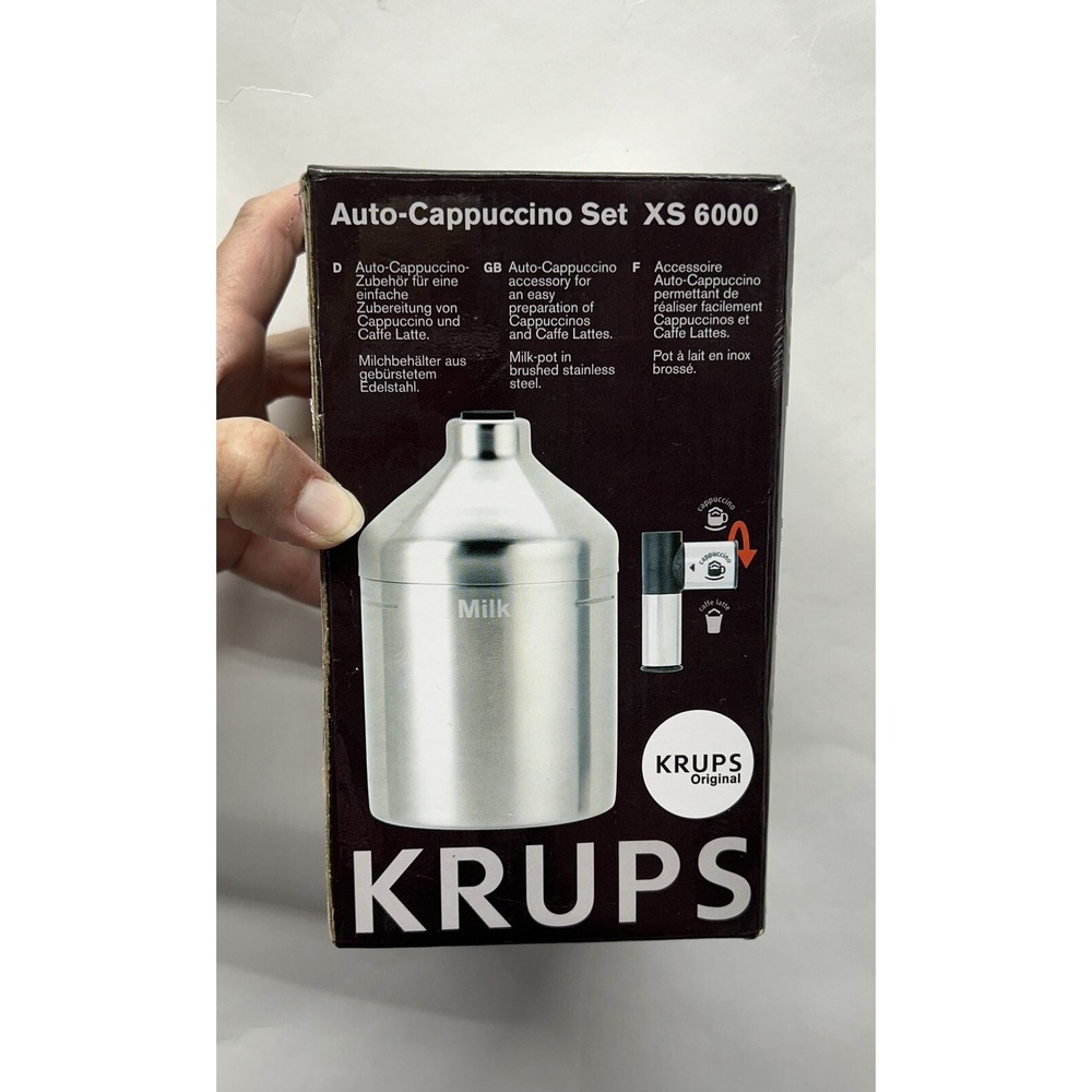 Krups XS600010 Auto Cappuccino Frothing Set Brushed Stainless Steel (SH)
